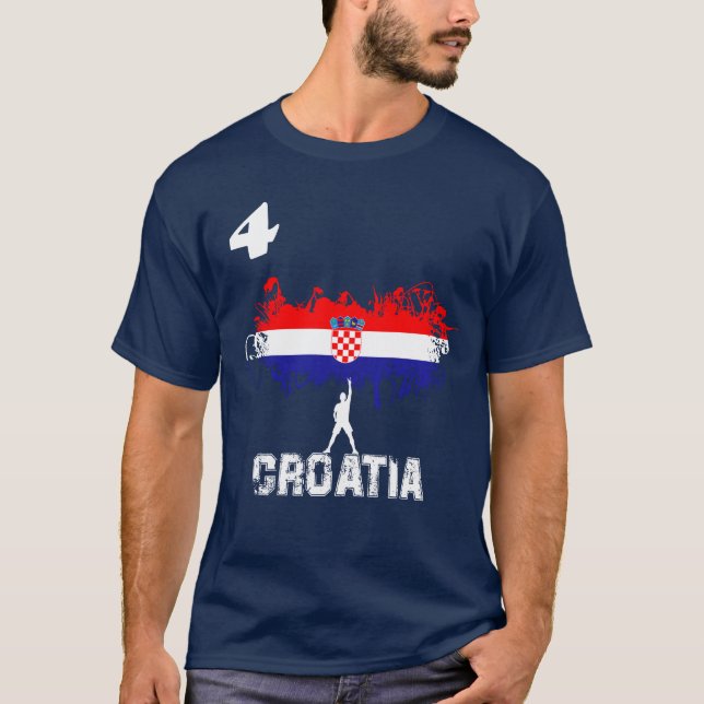 För Jersey för KROATIENT-tröjafotboll flagga vm T Shirt (Framsida)