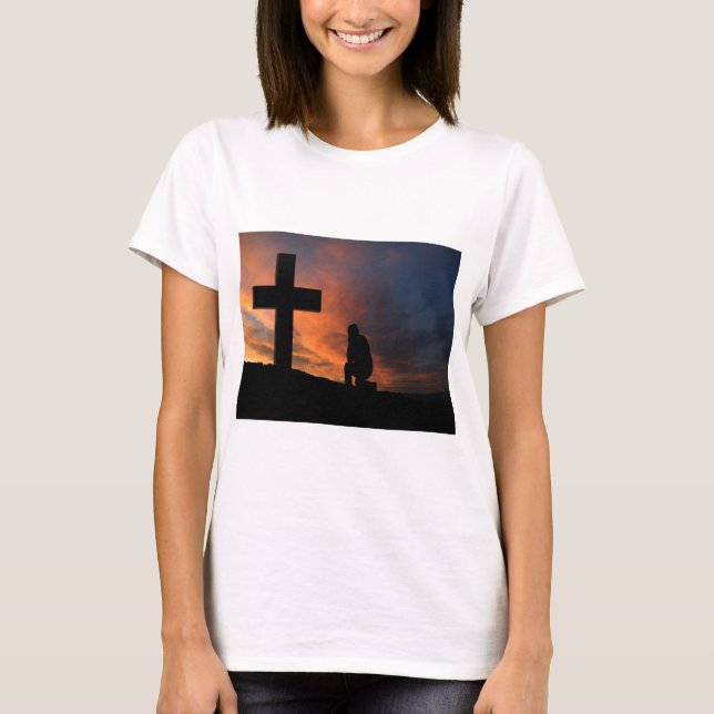 För Jesus för kristendomentrokor öde för kärlek T-shirt (Framsida)