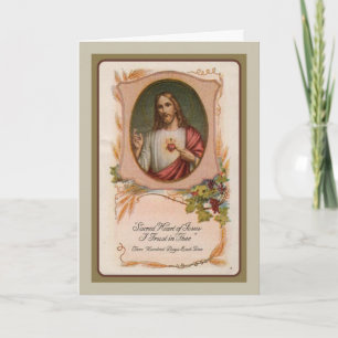 För Jesus för sakral hjärta tack katolskt Kort