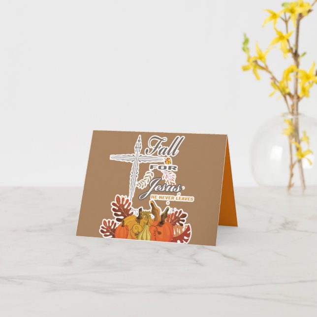 För Jesus lämnar han aldrig 1 Kort (Gul blomma)