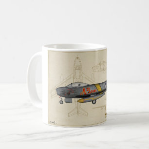 För jetkaffe för sabel F-86 mugg