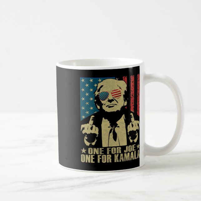 För Joe One for Kamala Funny Trump 2024 Kaffemugg (Höger)