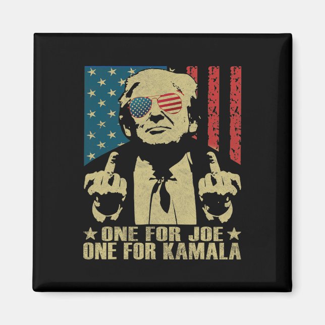 För Joe One for Kamala Funny Trump 2024 Magnet (Framsidan)