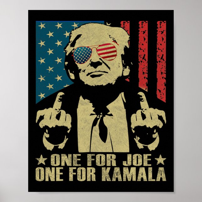 För Joe One for Kamala Funny Trump 2024 Poster (Framsidan)