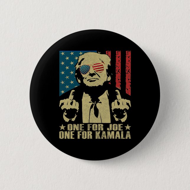För Joe One För Kamala Roligt Trump 2024  Knapp (Framsida)