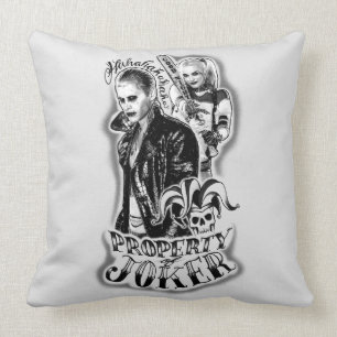 För Joker & Harley för självmordSquad tatueri Kudde
