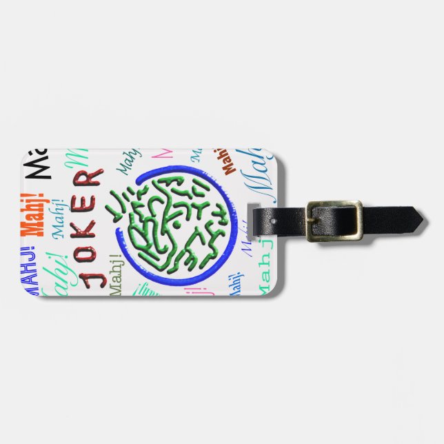 För Jokerbagage för Mah Jongg märkre Bagagebricka (Horisontell Framsida)