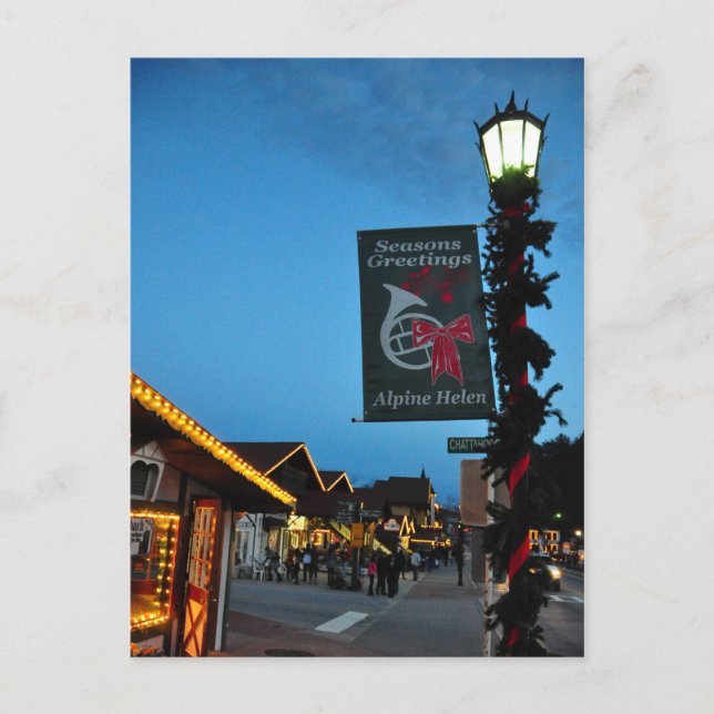 För jul huvudsaklig alpin Helen GA vykort för St (Framsida)