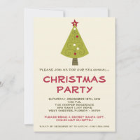 för JULAFTONträd för jul 5x7 inbjudan för party