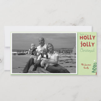 För julfoto för järnek Jolly kort