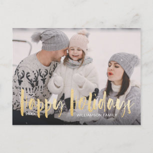 För julgranfamilj för glad helg foto vykort