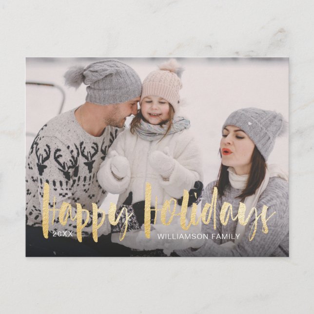 För julgranfamilj för glad helg | foto vykort (Framsida)