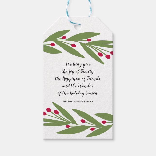  för Julhelgens presentmärkre Presentetikett (Framsidan)