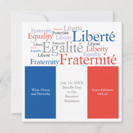 För Juli 14 för Bastilledag temaparty fransk Inbjudningar