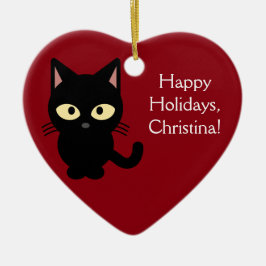 För julkattunge för anpassningsbar känd prydnad julgransprydnad keramik