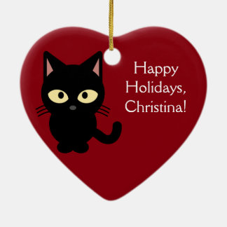 För julkattunge för anpassningsbar känd prydnad julgransprydnad keramik