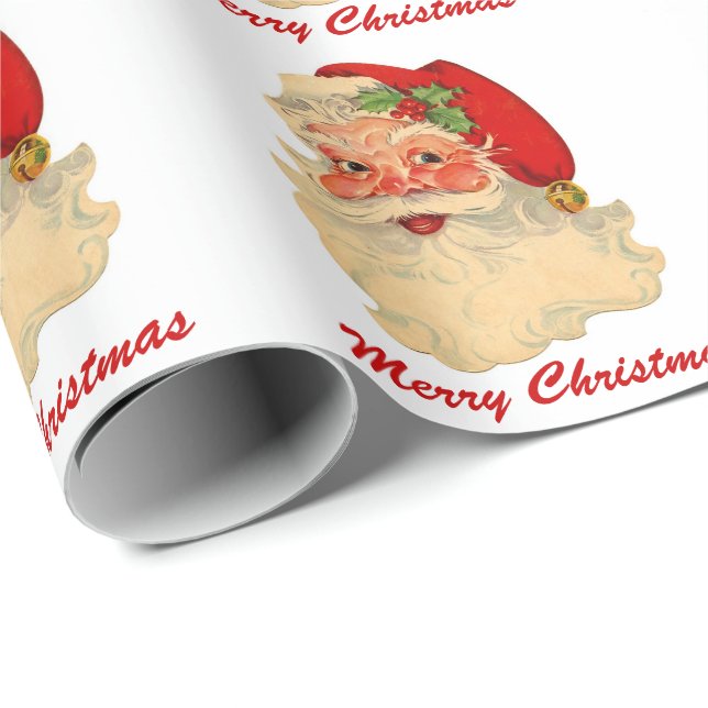 För jultomtenansikte för klassiker Jolly jul för Presentpapper (Rullad Hörn)