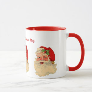 För jultomtenansikte för klassiker Jolly namn f Mugg