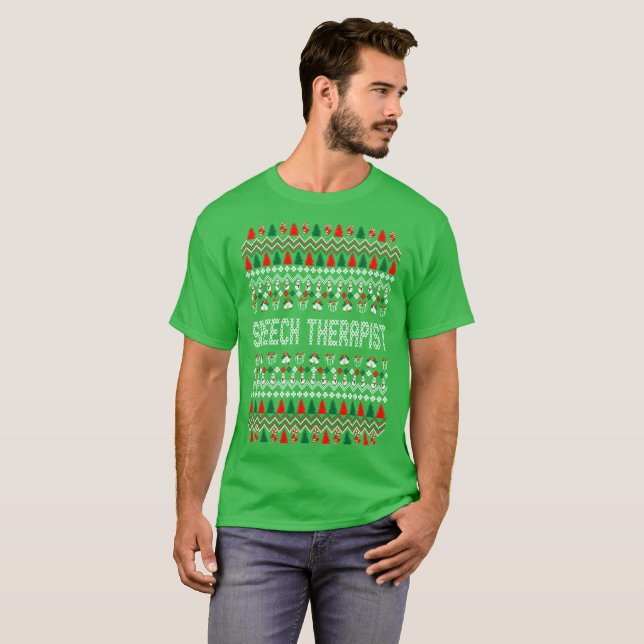 För jultröja för logoped ful Tshirt T-shirt (Hel framsida)