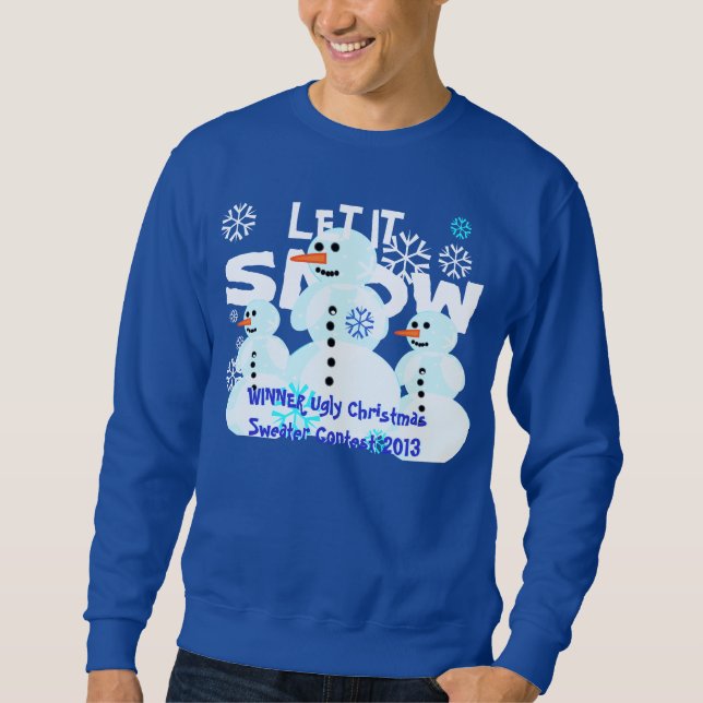 För jultröja för snögubbear ful dag långärmad tröja (Framsida)