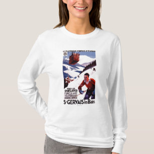 För kabelbil för SNCF järnväg affisch för Pro T Shirt