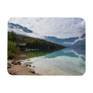 För kabin Bohinj tillsammans med sjö i Slovenien Magnet