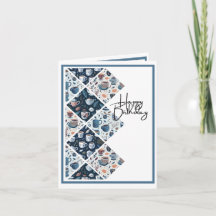 För kaffe och tea Älskare - blått födelsedag