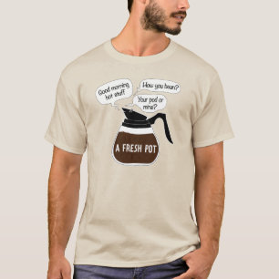 För kaffecitationstecken för ny kruka en rolig t shirt