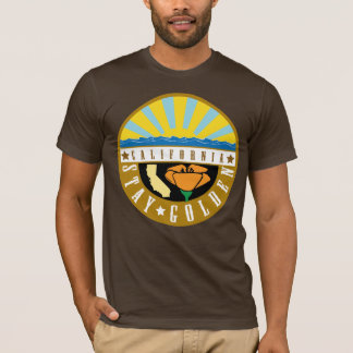 För Kalifornien för stag guld- skjorta för Emblem T-shirt
