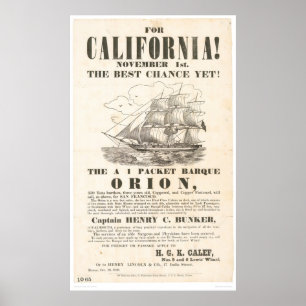 För Kalifornien... "Orion"-reklam (1281A) Poster