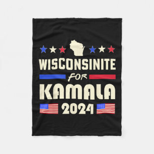 För Kamala 2024: Patriotiska Demokrater Kampanj Fleecefilt