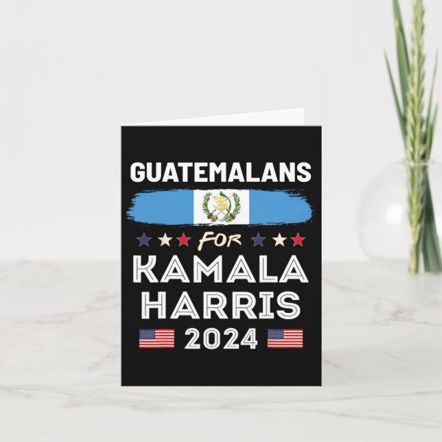 För Kamala Harris 2024 Guatemala Flagga Kort (Framsida)