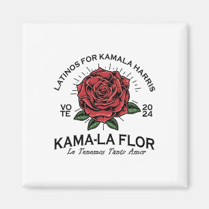 För Kamala Harris 2024 Vote Kama-la Flor Le Temeno Magnet