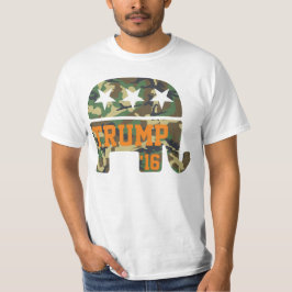 För kamouflagerepublikan för trumf 2016 elefant tee shirt