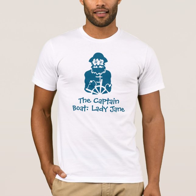 För kaptenen. En skjorta till skepparen! T-shirt (Framsida)