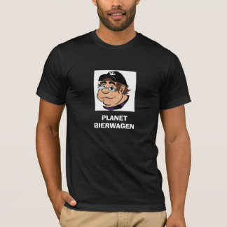 För karikatyrsvart för PLANET BIERWAGEN T-tröja T Shirt