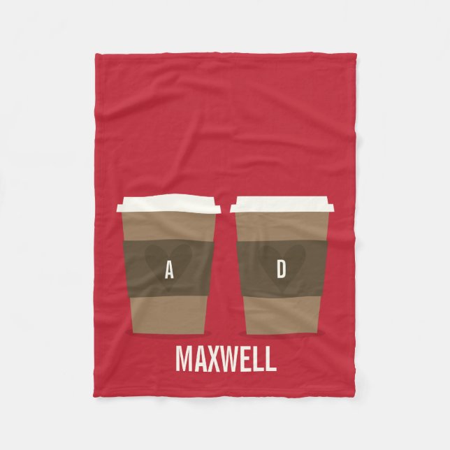 För Kärlek i kaffe Fleecefilt (Framsidan)