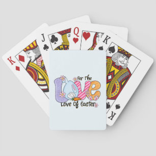 För Kärlek i Påsk - Cute Bunny & Eggs Casinokort