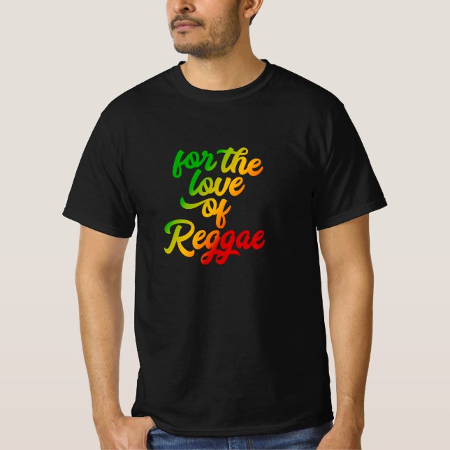 För Kärlek i Reggae Rasta Färg Reggae T Shirt (Framsida)