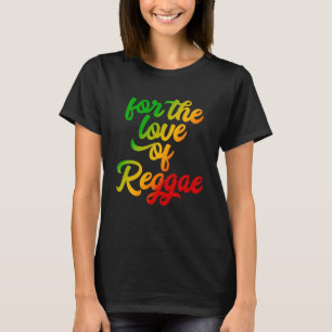 För Kärlek i Reggae Rasta Färg T Shirt