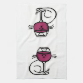 För KÄRLEK i Vin & Cats Dish Towel Kökshandduk