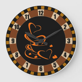 "För Kärlek om kaffe": stor låda Klocka