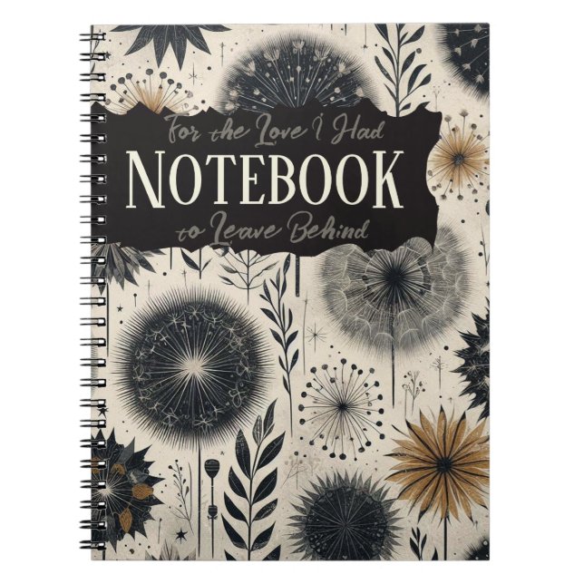 För Kärlek var jag tvungen att Lämna efter Anteckningsbok (Framsidan)