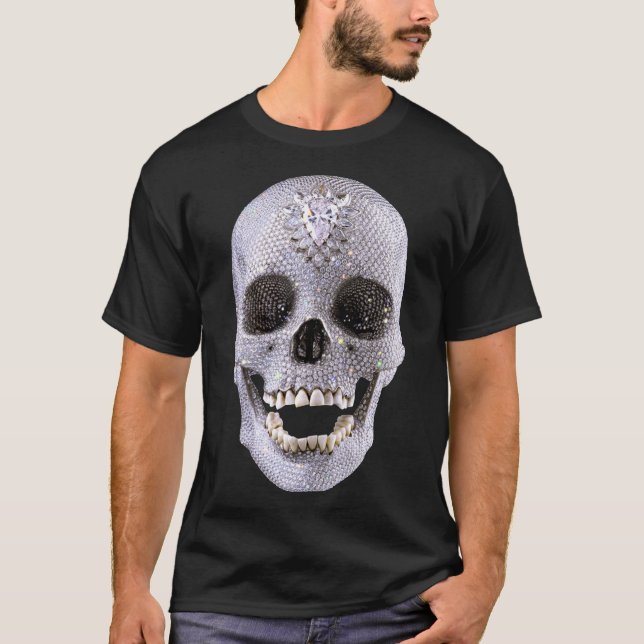 För Kärlek vid Gud Hirst Skull Art Älskare Gift t  Shirt (Framsida)