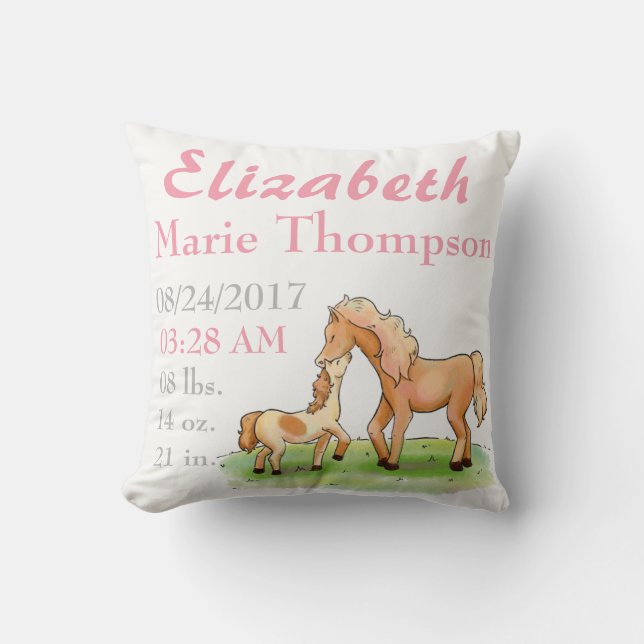 För kärlekbaby för häst rid- födelse för kudde (Framsida)