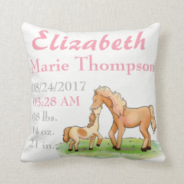 För kärlekbaby för häst rid- födelse för kudde