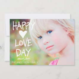 För kärlekdag för 311 vit lycklig valentin julkort