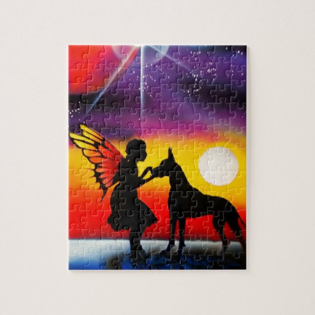 För kärleken av en great dane pussel (Vertikal)