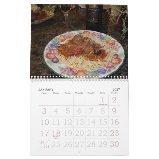 För kärleken av matkalendern kalender (Jan 2027)