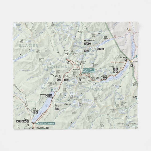 För kartaull för glaciär (Montana) filt (Framsidan (Horisontell))
